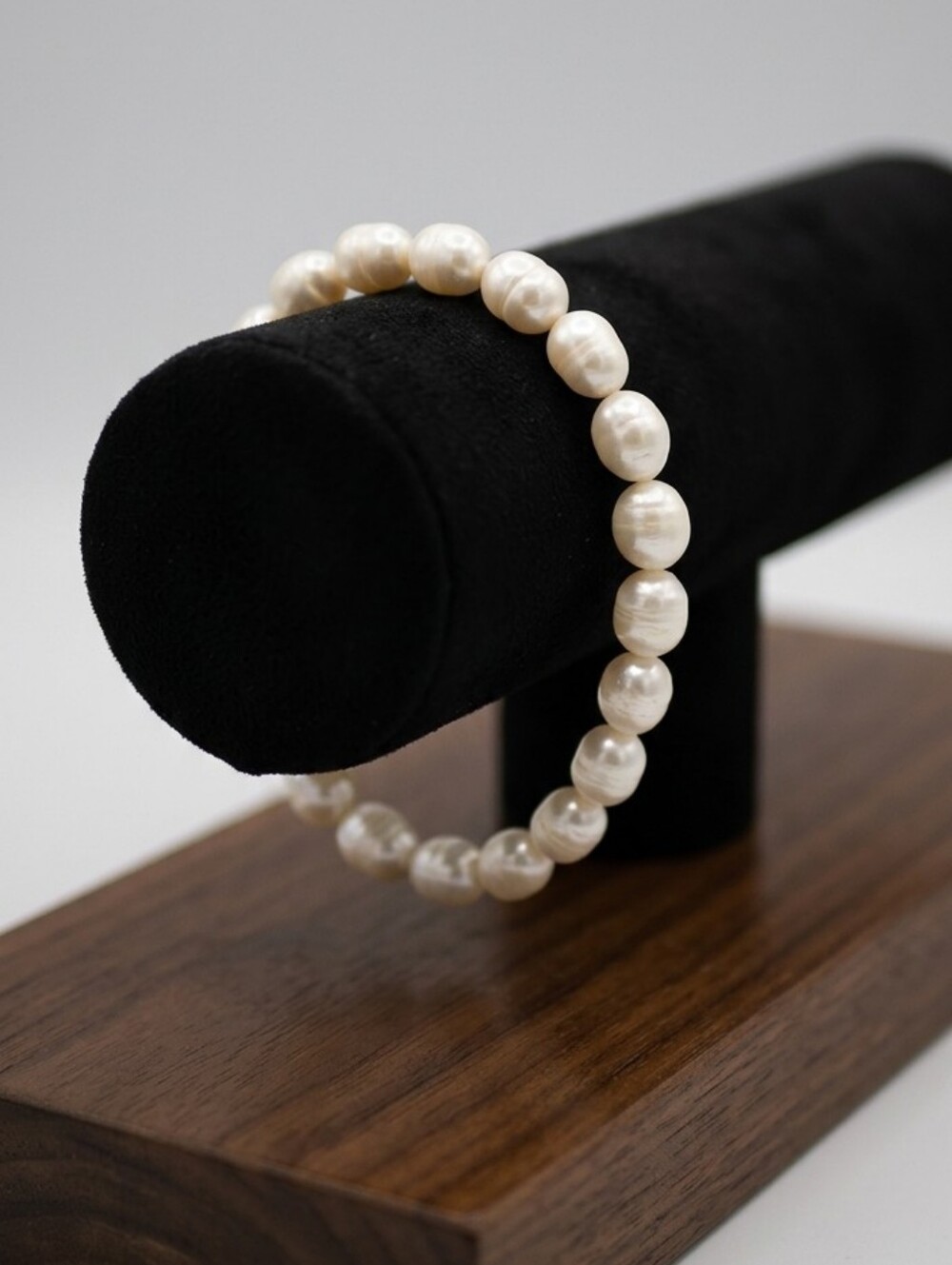 Vintage Freshwater pearl bracelet white Stretch Bracelet